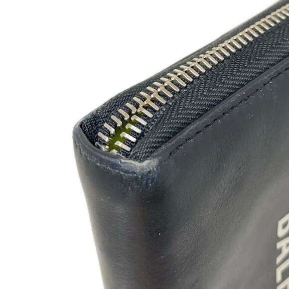 BALENCIAGA Everyday Continental Zip Around 505052 Black White Leather - - Picture 9 of 11